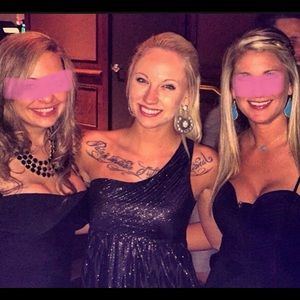 Forever 21 Black/Silver Sleeveless Cocktail Dress